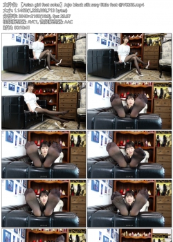 【Asian girl feet soles】Jojo black silk sexy little feet